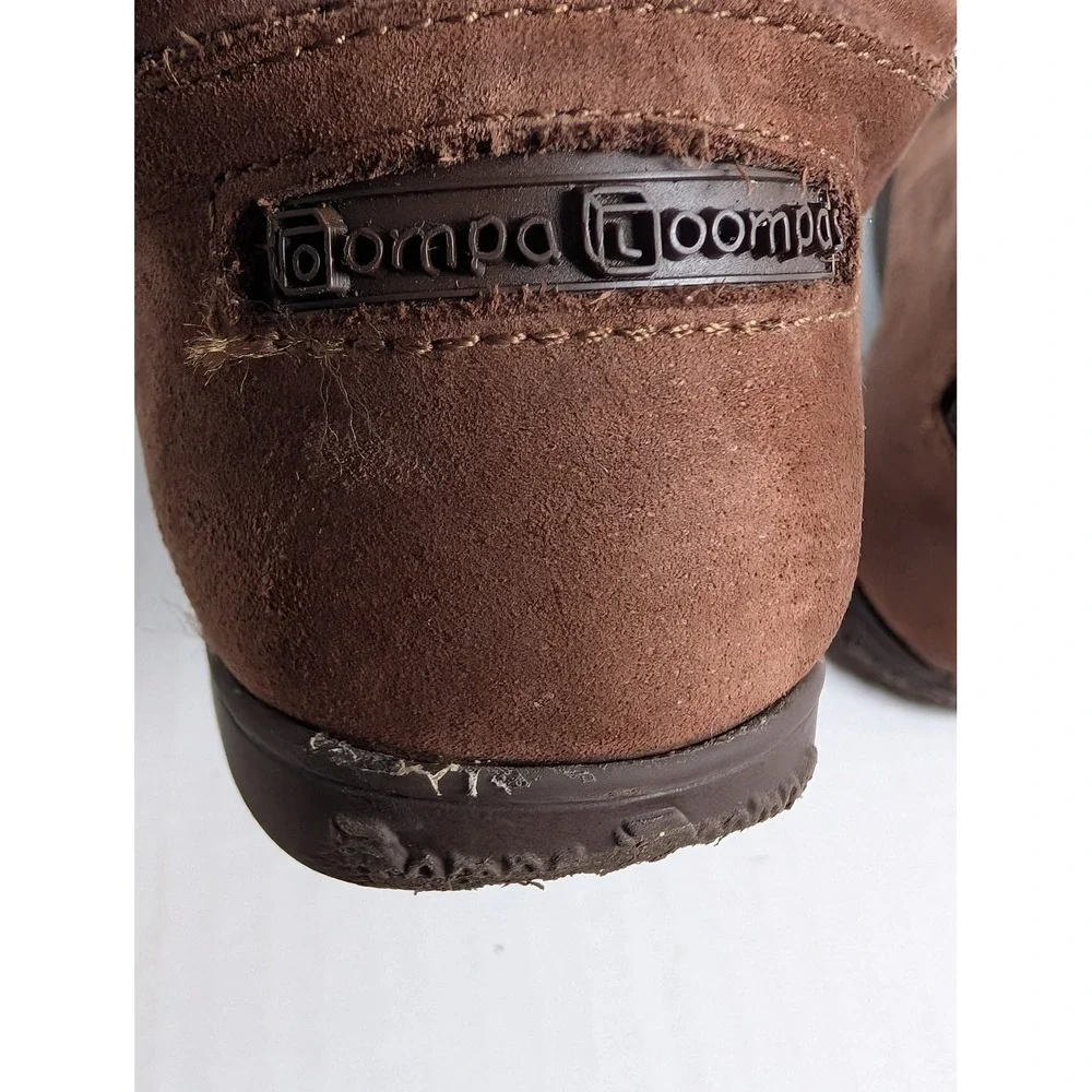 Boompa Toddler Brown Suede Lace Up Shoes Boots Made In Spain Size 7.5